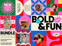 the bold and fun bundle includes photos, text, and images for sale or sell