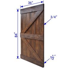 an image of a wooden door with measurements