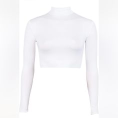 Brand New In Bag. Color: White Sizes Available: Youth L (2) , Small, And Large This Bodysuit Is Perfect For Those Midriff Uniform Styles And Helping To Keep Your Neck Warm On Those Cold, Fall Evenings. The Cheer Fantastic Turtleneck Midriff Bodysuits Are The Perfect Cheer Accessories For Those Midriff Uniform Styles And Helping To Keep Your Neck Warm On Those Cold, Fall Evenings. This 100% Stretch Nylon Long-Sleeved Pullover Fits Perfectly Under Your Cheer Uniform And Moves With You. The Midriff White High Neck Crop Top, Fitted Basic White Crop Top, White Fitted Basic Crop Top, White High-neck Crop Top For Spring, White High Neck Crop Top For Spring, Adidas Set, Black Leotard, Black Yoga Pants, Cheer Uniform