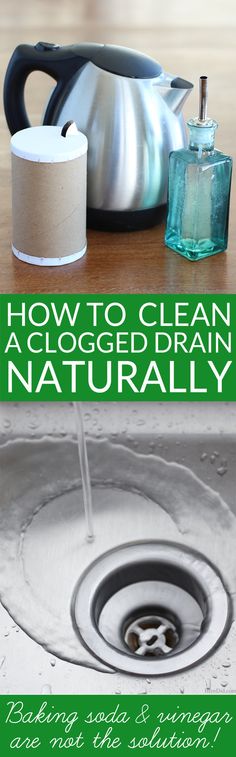 how to clean an alcoged drain naturally and not the solution is in it