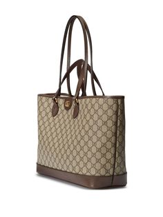 Find GUCCI Medium Ophidia Tote Bag on Editorialist. beige/coffee brown GG Supreme canvas leather trim gold-tone logo plaque signature Web detailing two flat top handles two flat shoulder straps open top main compartment cotton lining Everyday Gucci Tote Shoulder Bag, Classic Gucci Tote Shoulder Bag, Gucci Tote Shoulder Bag With Leather Handles, Gucci Top Handle Bag, High-end Gucci Tote Bag, Gucci Tote Bag, Gucci Ophidia, Gucci Canvas Bags With Gold-tone Hardware, Medium Sized Bags