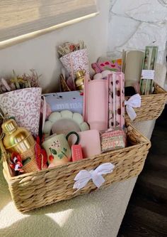 a basket filled with lots of different items