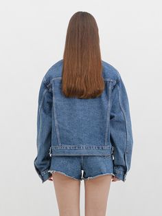 Editor's Notes  It is the denim jacket with the 100% cotton fabric. You can wear it in various ways. -Over fit-Sturdy sewing line Size: One Size-Shoulder: 19.68 in.-Chest: 23.22 in.-Hem: 20.86 in.-Sleeve: 24.40 in.-Sleeve hem: 5.90 in.-Length: 22.44 in. *Model Size: One Size (Woman: 5.57 ft. / 116.84 lb.)Composition -100% CottonDesignerby WAAR Relaxed Fit Long Sleeve Outerwear In Recycled Denim, Relaxed Fit Washed Blue Recycled Denim Outerwear, Washed Blue Recycled Denim Outerwear With Pockets, Long Sleeve Recycled Denim Outerwear In Washed Blue, Long Sleeve Washed Blue Recycled Denim Outerwear, Recycled Denim Outerwear For Spring Streetwear, Washed Blue Long Sleeve Recycled Denim Outerwear, Spring Recycled Denim Outerwear For Streetwear, Urban Outerwear With Pockets In Recycled Denim