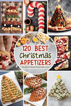 twelve christmas appetizers with text overlay that reads, 20 best christmas appetizers