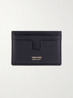 TOM FORD's cardholder has been crafted in Italy using the same careful attention to detail the label applies to its impeccable tailoring. Simply detailed with golden branding, it's made from full-grain leather and fitted with four card slots, two of which are notched for easier access. Tom Ford Collection, Leather Cardholder, Gift Guide For Him, Ford Accessories, Curated Gifts, Card Holder Leather, Mr Porter, Full Grain Leather, Tom Ford