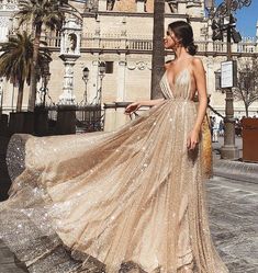 Gold Prom Dresses, 90's Fashion, Backless Prom Dresses, Tulle Prom Dress, Long Prom Dress, Elie Saab