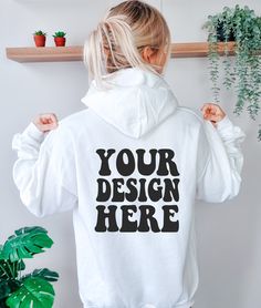 "INSTANT DOWNLOAD  ♥ DETAILS ♥ - This image is for the Gildan 18500 White Unisex Hoodie - You will receive a high resolution digital image free of branding    (will not include the \"Your Design Here\" text or watermark) - Model is wearing size XL - Image Size: 2200 x 2595 Pixel ♥ KEEP IN MIND ♥ - You may use these images for personal and commercial use only. No additional license required. - You may not resell, share, or edit this image in any way" Back Of Hoodie, Your Design Here, Boho Lifestyle, Hoodie Mockup, Oversized Hoodie, White Hoodie, Hoodie Design, Your Design, Mockup Design