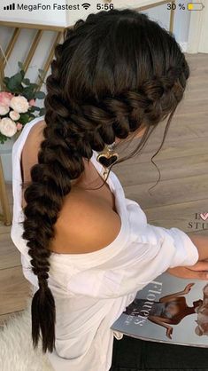 Classy Hairstyles, Hair Stylies, Easy Hairstyles For Long Hair, Braids For Long Hair, Aesthetic Hair, Bridesmaid Hair