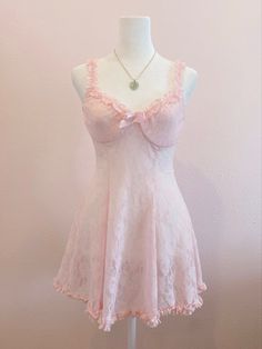 Pink Clothes Outfits, Dollette Dress, Cute Core Outfit, Pink Coquette Dress, Coquette Nightgown, Pink And Blue Outfit, Pink White Dress, Cute Nightgowns, Cute Pink Outfits