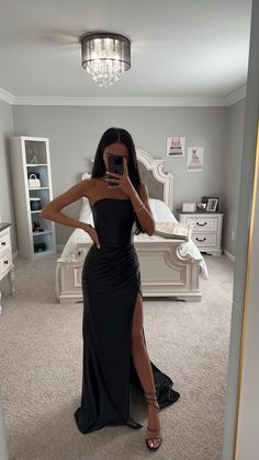 Prom Dress Inspo, Senior Prom Dresses, Mesh Corset, Prom Photos, Black Prom Dress