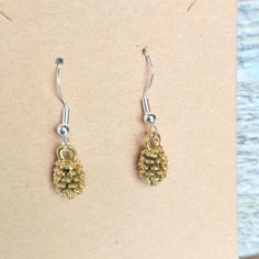 Pinecone Earrings Fall Earrings Gold Tone Charms And Silver Hooks (Hypoallergenic). The Last Picture Shows Size Reference With A Quarter. Pinecone Earrings, Fall Cottagecore, Earrings Fall, The Last Picture Show, Fall Earrings, Handcrafted Artisan Jewelry, Earrings Color, Women Accessories Jewelry, Earrings Gold