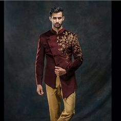 Men classical jodhpuri suit set  , men burgundy bandhgala suit set ,  Indian wedding ethnic suit for men  Suit Collar :       Stand-up Collar Suit Colour :       All color Suit Fabric :       Italian Sweade  Suit fit :               Regular Suit Sleeves :       Long Sleeves Suit Work :       Zardosi Work Occasion:-           Wedding , function Season:-               All(Preferred winter ) For more collection www.etsy.com/shop/ethnicworldstudio Fitted Bollywood Sherwani For Semi-formal Occasions, Semi-formal Bollywood Style Fitted Sherwani, Semi-formal Long Sleeve Sherwani With Dabka Work, Winter Bollywood Style Fitted Bandhgala, Festive Burgundy Kurta For Wedding, Festive Burgundy Wedding Kurta, Traditional Semi-formal Sherwani With Intricate Embroidery, Bollywood Style Sherwani For Semi-formal Festive Occasions, Semi-formal Bandhgala With Resham Embroidery For Festivals