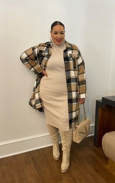 Plus Size Winter Trends 2022, Plus Sized Winter Dress, Plus Size Winter Work Outfits, Plus Size Winter Outfits 2023, Plus Size Neutral Outfit, Sweater Dress With Belt Plus Size, Fall Winter 2023/2024 Fashion Trends Plus Size, Fall Plus Size Outfits 2023, Plus Size Fall Fashion 2023