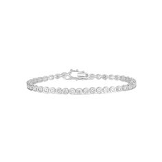 Add a classic to your jewelry collection with our Bezel Diamond Tennis Bracelet handcrafted with 14K gold. This necklace comes in three total diamond carat sizes and three gold color for your dream bracelet. 14K white, yellow or rose gold A tennis bracelet that stands out - 1.25ct, 2.25ct, 3.25ct total weight Color: G Clarity: SI1 7 inch length Benefits of Solid 14k Gold Jewelry Most loved for its durability and longevity Can be worn daily and requires less maintenance and care than plated, verm Carat Sizes, Diamond Carat Size, Dream Bracelet, Diamond Tennis Bracelet, Diamond Carat, Tennis Bracelet Diamond, Accessories Jewelry Earrings, Bezel Diamond, Rose Gold Color