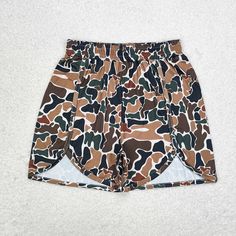 Adult Women Summer Camo Bottoms Shorts – Aier Wholesale Casual Brown Printed Bottoms, Khaki Stretch Shorts With Elastic Waistband, Stretch Camouflage Bottoms For Summer, Summer Camouflage Bottoms With Elastic Waistband, Camouflage Bottoms With Elastic Waistband For Summer, Outfits New Year, Camouflage Shorts, Western Boutique, Summer Shorts Outfits