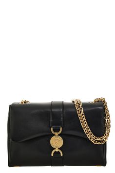 Shoulder Bag - Black HANDBAGSHOULDER VERSACE Designer Everyday Luxury Crossbody Shoulder Bag, High-end Rectangular Shoulder Bag With Cc Turnlock, High-end Black Flap Bag With Gold-tone Hardware, Designer Rectangular Shoulder Bag With Cc Turnlock Closure, Everyday Clutch Bag With Cc Turnlock Closure, Clutch Bags With Cc Turnlock Closure For Everyday, Timeless Rectangular Flap Bag With Cc Turnlock, Cc Turnlock Clutch Bag, High-end Everyday Luxury Crossbody Shoulder Bag