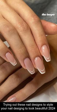 Latest version of nail art designg to style your nails in different wats 2023 #minimalist #nail #design Simple Graduation Nails, Trip Nails, Grad Nails, French Manicure Nail Designs, Future Nails, Manicure Nail Designs, Valentine Nails, French Manicure Nails, Her Nails