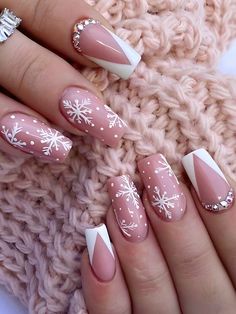 Pink  Collar  ABS Geometric 3D Nails Embellished   Beauty Tools Short Fake Nails, Diamond Nails