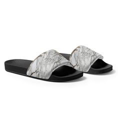 Introducing the Bianco Antico Men's Slides, the perfect combination of style and comfort. These slides feature a sleek design with a white and black color scheme, making them versatile enough to wear with any outfit. The cushioned footbed provides all-day comfort, while the durable rubber sole ensures long-lasting wear. Whether you're running errands or lounging by the pool, these slides are a must-have addition to your footwear collection. Order now and step up your style game with the Bianco A Comfortable White Slip-on Slides, Modern Slip-on Slides For Streetwear, Casual White Slippers With Rubber Sole, White Slip-on Slide Sandals, White Cushioned Slides Slip-on, White Cushioned Slides, White Textured Sole Slip-on Slides, Modern White Round Toe Slides, White Slip-on Casual Slides