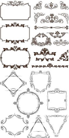 a set of ornate frames and dividers