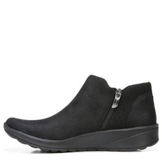 Buckle up! We're obsessed with these slip-on booties with a fun, polished buckle accent. Cloud Technology, Western Ankle Boots, Natural Movement, Black Ankle Booties, Round Toe Heels, Cloud 9, Ankle Bootie, Mid Heel, Ankle Socks