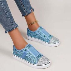 Item Type: Tennis Shoes, Sneakers. Upper Material: Sequined Cloth. Decoration: Bling. Lining Material: PU. Orthopedic Doctor, Style Converse, Flats Shoes Comfortable, Style Vans, Basket Style, Orthopedic Shoes, Casual Leather Shoes, Canvas Shoes Women, Comfortable Flats