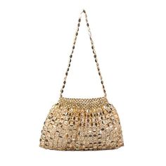 Product information: Lining texture: no lining Color: silver, gold, dark gray, yellow gold Outer bag type: Three-dimensional pocket Hardness: medium and soft Material: acrylic Suitcase shape: dumpling shape Bag internal structure: mobile phone bag, file bag Style: street trend Style: electroplated beads flat beads dumpling shoulder bag Packing list: Handbag * 1 Product Image: Luxury Beaded Gold Evening Bag, Luxury Elegant Bags With Beaded Fringe, Luxury Gold Sequin Evening Bag, Luxury Gold Evening Bag With Sequins, Luxury Beaded Fringe Formal Bag, Luxury Beaded Glamorous Evening Bag, Luxury Beaded Tote Bag, Luxury Bohemian Shoulder Bag For Party, Luxury Beaded Fringe Evening Bag