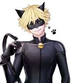 an anime character dressed as catwoman with green eyes