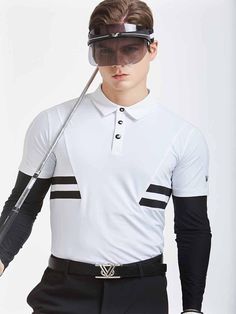 Composition : See detailed pageColor : whiteCountry of Origin : Republic of Korea White Short Sleeve Golf Tops, White Fitted Golf Tops, Fitted White Short Sleeve Polo Shirt, White Short Sleeve Tops For Golf, Fitted White Golf Top, White Polo Collar Golf Top, White Polo Collar Top For Golf, Fitted White Sporty Polo Shirt, White Sporty Tops For Golf