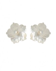 zia-mother-of-pearl-stud-earrings_product.jpeg White Mother Of Pearl Flower-shaped Earrings, Elegant Flower Shaped Mother Of Pearl Earrings, Elegant Mother Of Pearl Flower Earrings, Elegant Flower-shaped Mother Of Pearl Earrings, White Mother Of Pearl Flower Earrings, Pink Cashmere Sweater, Hydrangea Print, Jennifer Behr, Mini Hoop Earrings