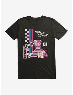 Hello Kitty Gifts, Men's Graphic Tees, Graphic Tees For Men, Hello Kitty And Friends, Back To School Deals, Checkered Flag, Tees For Men, Top Graphic Tees, Graphic Tee Shirts