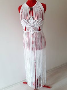 🍀This macrame dress made with polyester rope for you.  🍀 You can use this dress on beach, festival, summer nights, special nights, party, beach wedding, concert and halloween etc... 🍀 It also adds elegance to your evening dress. 🍀 This product is available in all sizes from XS to XL and ready for shipping. 🍀 If you want, I make this product made-to-measure. And for the same price! *After received your order, I will send you a form to enter your body measurements. 🍀 Do not forget to enter y Dress On Beach, Macrame Dresses, Wedding Dress Maternity, Wedding Concert, Dress Boho Wedding, Festival Costume, Macrame Dress, Pregnant Wedding Dress, Beach Festival