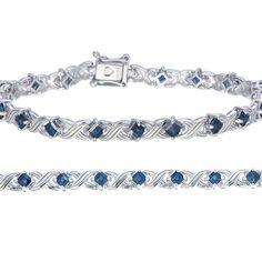 Ships within 1 daySterling Silver Blue Sapphire Bracelet (3.5 CT). The Blue Sapphire stones are Heat Treated.Stone Type - Blue SapphireMetal - 925 Sterling SilverGemstone Shape - PrincessVir Jewels Sterling Silver Tennis Bracelet For Female AdultBirthstone Month - September Blue Sterling Silver Tennis Bracelet For Anniversary, Classic Blue Sterling Silver Tennis Bracelet, Blue Gemstone Diamond Bracelet In Sterling Silver, Blue Sterling Silver Diamond Jubilee Bracelet, Blue Diamond Sterling Silver Bracelet, Blue Sterling Silver Diamond Bracelet, Blue Sterling Silver Bracelet For Anniversary, Blue Birthstone Bracelets In Fine Jewelry Style, Blue Birthstone Bracelets Fine Jewelry