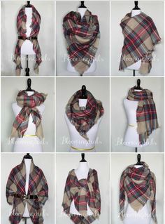 Ways To Tie A Scarf, Tie A Scarf, Tartan Plaid Scarf, Cooler Style