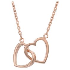 Tiara Rose Gold Heart-shaped Chain Necklace, Valentine's Day Jewelry With Adjustable Link Chain, Valentine's Day Link Jewelry With Adjustable Chain, Metal Heart Necklace With Chain For Anniversary, Mother's Day Heart Necklace With Chain, Valentine's Day Anniversary Chain Jewelry, Rose Gold Heart Charm Necklace For Valentine's Day, Rose Gold Adjustable Chain Necklace For Valentine's Day, Rose Gold Clavicle Chain Necklace For Valentine's Day