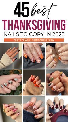 November Nail Art, Simple Nail Ideas, Thanksgiving Nails Design Fall, November Nail Designs, Fall Thanksgiving Nails, Thanksgiving Nail Designs, Thanksgiving Nail Art, Thanksgiving Nail, Fingernail Designs