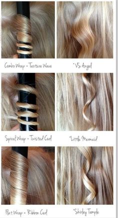 Different curls Ribbon Curls, Curl Your Hair, Types Of Curls, Wand Curls, Thick Hair, About Hair, Curled Hairstyles, Hair Day, Every Girl