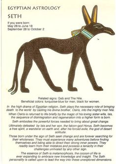 an egyptian astrology card showing the dog