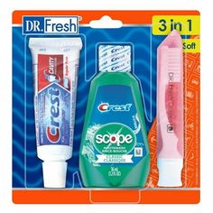 Designed to keep the highest quality in mind using economies of scale to manufacture products at the most reasonable prices, giving the most value to you. Have a great trip! Mouthwash, toothpaste and travel-toothbrush. Perfect for on the go needs of any traveler. Colors May Vary For The Toothbrush. Size: 1 Count (Pack of 1).  Color: Multicolor. Travel Size Toothpaste, Travel Toothpaste, Travel Size Toiletries, Hygiene Care, Toothbrush Toothpaste, Personal Care Products, Toiletry Kit, Sls Free Products, Travel Kit