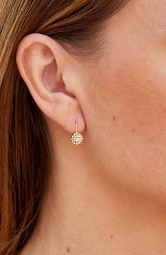 White CZ stones add a bright and brilliant finish to elegant drop earrings. 1/2" length Leverback 18K gold plate or sterling silver plate/cubic zirconia Imported Cz Stone, Nordstrom Rack, Silver Plate, Cubic Zirconia, 18k Gold, Gold Plate, Nordstrom, Drop Earrings, Sterling Silver