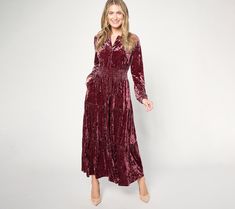 No formal invitation required. This tiered maxi dress in luxe crushed velvet makes you feel confident and beautiful any moment you embrace the vibe -- whether for a spontaneous dinner out, a last-minute girls' night, or a holiday performance. From Belle Boho by Kim Gravel. Kim Gravel, Crushed Velvet Dress, Three Quarter Sleeve Dresses, Formal Invitation, Tiered Maxi Dress, Sleeve Dresses, The Vibe, Crushed Velvet, Tiered Dress