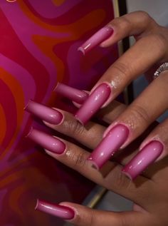 Pink Fall Nails Ideas Autumn, Pink Orange And Purple Nails, Pink Magenta Nails, Dark Pink Nails Acrylic, Square Nails Inspiration, Dark Pink Nails Designs, Nail Suite, Pink And Purple Nails Designs, Magenta Nails Design