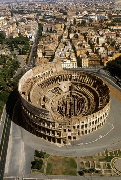 an aerial view of the colosseum in rome, italy is featured on instagram