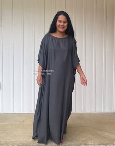 Elevate your style with this boat neck kaftan, where fashion meets sophistication. It features a gracefully tailored boat neck that frames your shoulders and neckline with elegance. Hang Loose, Kaftan Dress, Tie Dyed, Elevate Your Style, Boat Neck, Body Shapes, Floor Length, Your Style, Dark Grey