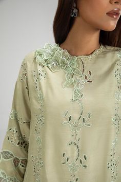 Olive Green Straight shirt Style Luxury Pret Pakistani Salwar Suit enveloped in refinement and notes of modern charm, whispering tales of artistry with intricate cutwork and embroidery details. Detailed Description: SKU: PB714 Detailing: Motifs, pearl, dabka, sequins Color: Olive Green Fabric: Chiffon net Design: Fully embellished, Embroidery, Dabka Event: Wedding, Festive, Party wear Shirts Designs Pakistani, Pakistani Salwar Suit, Embellished Embroidery, Indian Suit, Net Design, Dress Designing, Casual Suits, Flower Machine Embroidery Designs, Luxury Pret