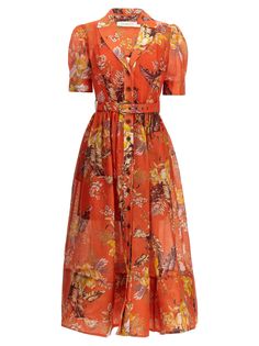 Floral Midi Dress Casual, Assembly Ideas, Formal Fits, Orange Casual Dress, Pencil Dresses, Boho Chic Design, Moncler Women, Midi Pencil Dress, Sewing Space