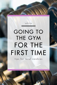 dumbs with the words going to the gym for the first time tips for total newbies