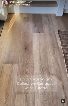 an image of a wood floor with the words brand pardalism collection continues color chadel