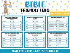 the printable bible friendly game for kids