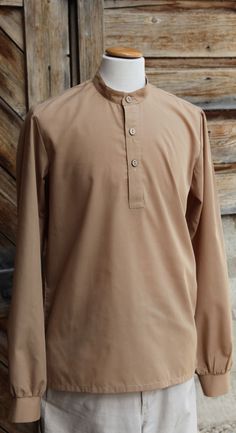 Men’s Pioneer Shirt Pioneer Costume, Pioneer Clothing, Amish Men, Brown Suspenders, Faux Suede Vest, White Elegance, Tan Guys, Cotton Shirts For Men, Work Shirts